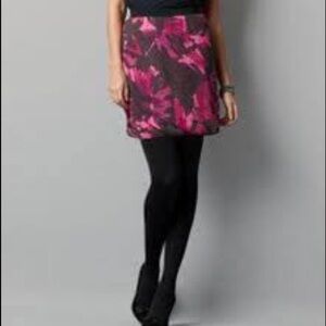 LOFT Magenta Floral Bubble Skirt